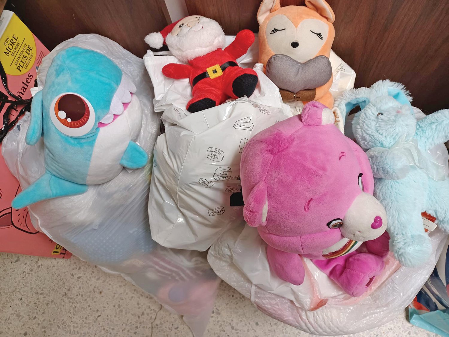 More stuffed animals collected by Ms. Robinson’s class.